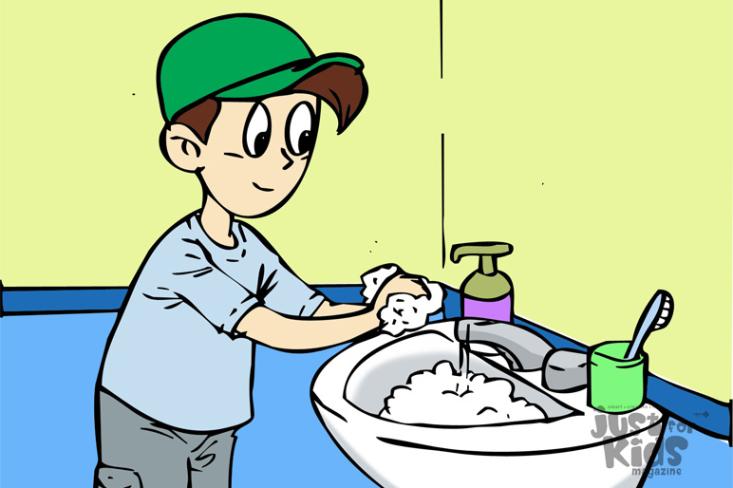 Cuci tangan merupakan cara membersihkan tangan untuk membunuh kuman penyebab penyakit (Ilustrasi: Agung/JFK)