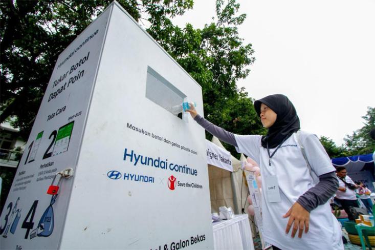 Gerakan #CerdasPilahPlastik Program Ekonomi Sirkular “Hyundai Continue” bermitra dengan Hyundai Motor Company. Foto: Ist