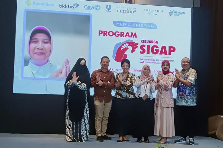 Peluncuran Program Keluarga SIGAP di Jakarta, Rabu, 28 Februari 2024 yang bertujuan untuk melindungi lebih dari 1 juta anak Indonesia dari risiko penyakit yang dapat dicegah (Foto: Efa)