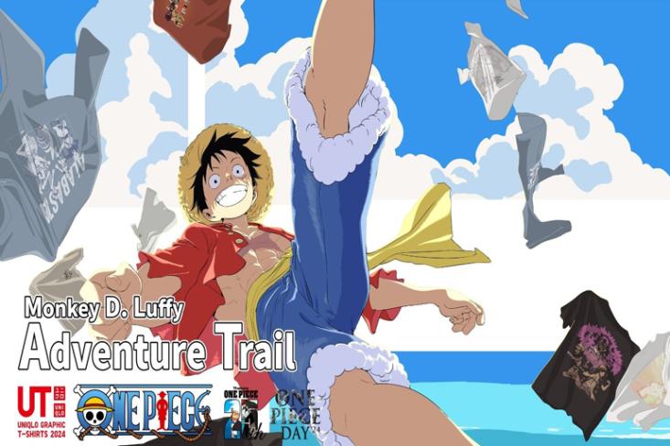 Memeriahkan perayaan anniversary ke-25 tahun serial anime TV One Piece, Uniqlo menghadirkan koleksi Spesial UT dengan desain karakter Monkey D. Luffy, si tokoh utama serial tersebut (Foto: Ist)