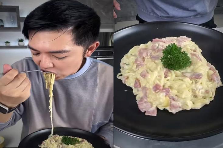 Mie Carbonara. Foto: IG Nicky Tirta