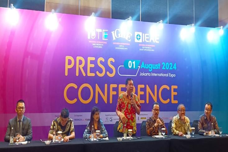 Konferensi pers Pameran B2B Terbesar Asia Tenggara: IBTE, IGHE, dan IEAE di Jakarta, Kamis, 1 Agustus 2024 (Foto: Efa)