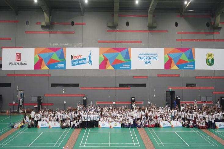 Kinder Joy of moving digelar di Hall Bulu Tangkis PB Jaya Raya Bintaro pada 19 Juni 2024 tersebut diikuti oleh 800 anak (Foto : Ist)