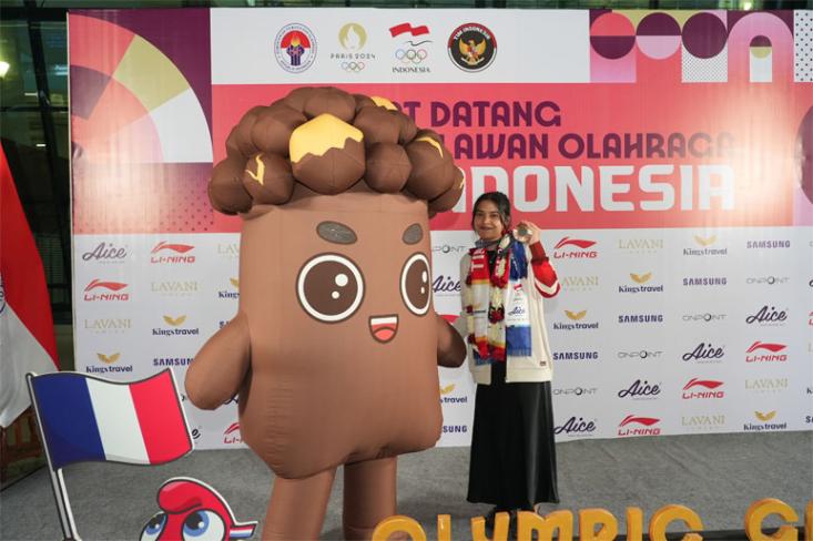 Sukses raih medali perunggu di Olimpiade Paris 2024, kepulangan Gregoria Mariska Tunjung disambut hangat di tanah air. Foto: Ist