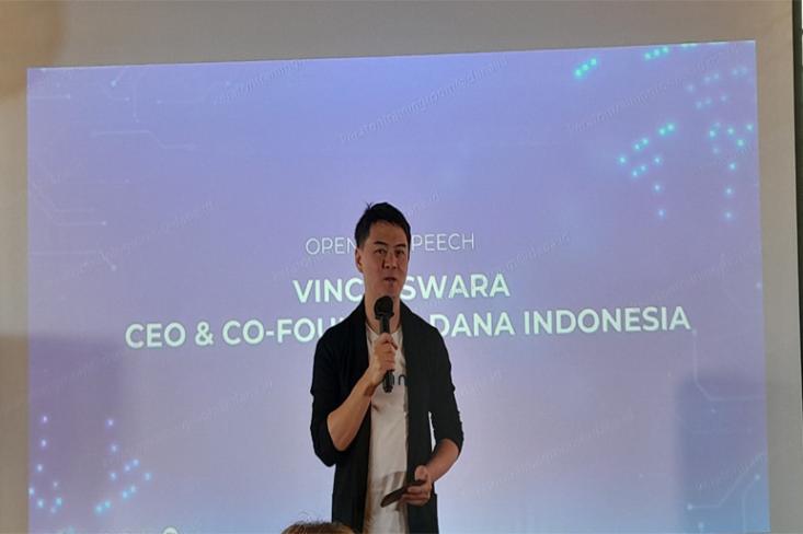 Vince Iswara, CEO & Co-Founder DANA Indonesia dalam Dialog Bersinergi Menjaga Keamanan dari Kejahatan Siber pada Kamis (26/9/2024). Foto: Novi