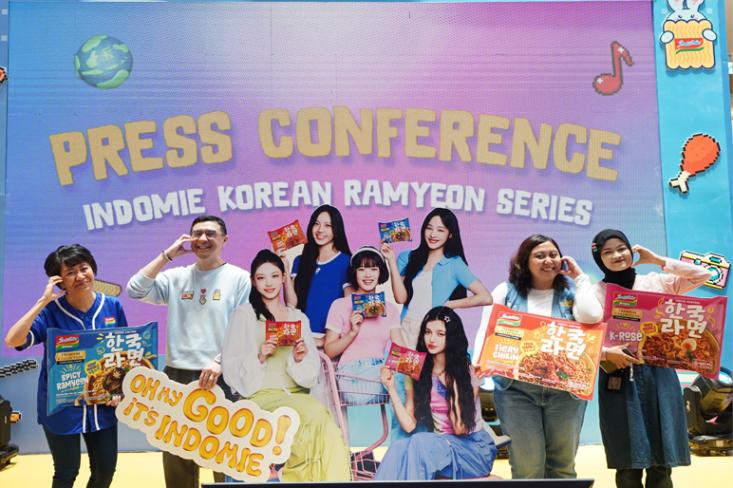 Peluncuran Indomie Korean Ramyeon Series dan memperkenalkan NewJeans sebagai Global Brand Ambassador Oh My Good! It’s Indomie (Foto : Ist)