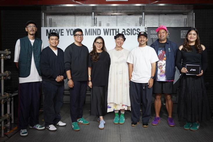 (Ki-Ka) MOVE YOUR MIND with ASICS bersama Stereoflow, Gilang Irwan, Dandy Hartanto, Jennifer Japoetra, Bethania Brigitta, Arnis Muhammad, Arya Mularama, dan Bianda C. (Foto : Ist)