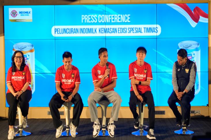 Peluncuran Indomilk Steril Edisi Kemasan Spesial Timnas Indonesia (Foto : Ist)