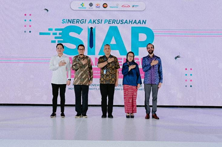 Kolaborasi KADIN, PT Bio Farma, dan PT Takeda Innovative Medicines, didukung oleh Kemenkes RI, Kemnaker RI, serta PERDOKI, meluncurkan gerakan Sinergi Aksi Perusahaan (SIAP) Lawan Dengue (Foto : Ist)