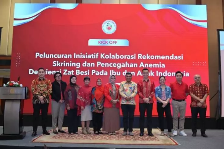 Danone SN Indonesia dan IBI gelar “Peluncuran Inisiatif Rekomendasi Skrining dan Pencegahan Anemia Defisiensi Besi pada Ibu dan Anak Indonesia” di Hotel Borobudur, Lapangan Banteng, Jakarta Pusat pada Selasa, 26 November 2024. Foto: Novi