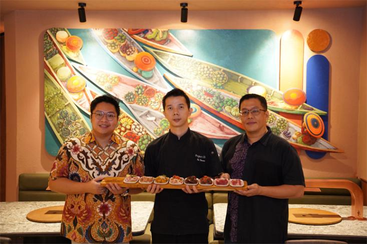 Ki-ka: Damien Koh, Founder Noya -  Chef Xu Tianmu, Executive Chef Noya, dan Alex Rumondor, Founder Noya. Foto: Ist