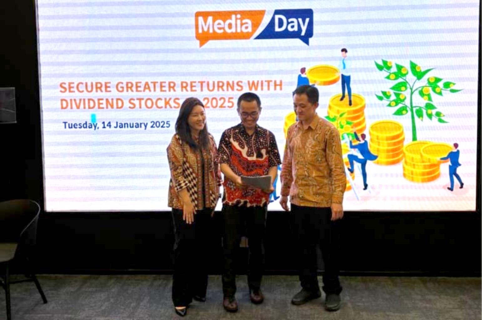 Media Day: January 2025 by Mirae Asset Selasa, 14 Januari 2025 bertajuk “Secure Greater Returns with Dividend Stocks in 2025”. Foto: Novi