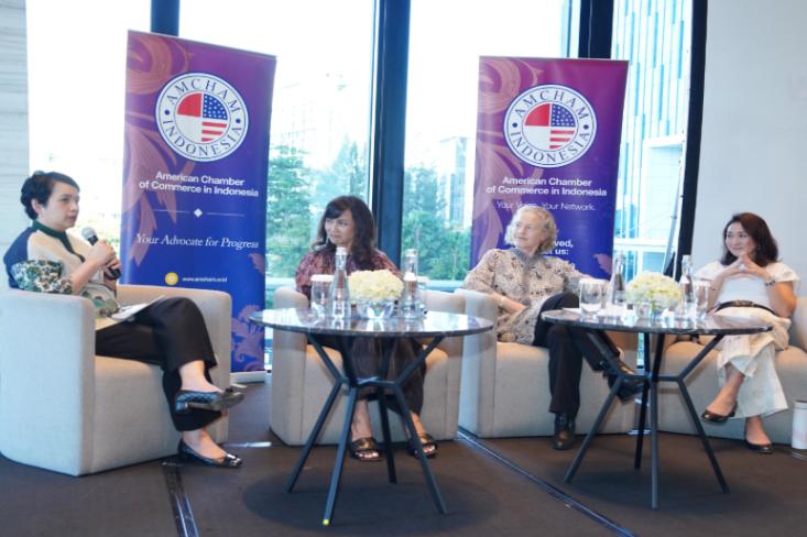 AmCham Indonesia sukses merayakan International Women’s Day pada 12 Maret 2025 dengan tema Empowering Women in Leadership: Fostering Inclusion and Equality untuk mendukung kesetaraan gender di dunia bisnis (Foto: Ist)