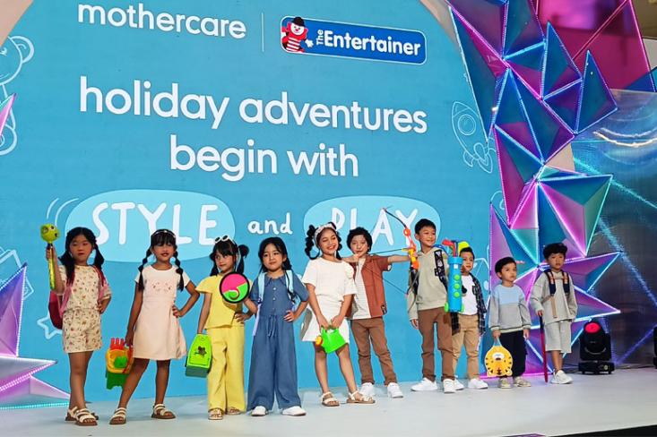 Empat brand bayi dan anak ternama Mothercare, The Entertainer, Gingersnaps, dan Wilio mengadakan Summer Collection of 2025 Runway di ajang Grand Indonesia 16th Anniversary, Minggu, 25 Mei 2025 (Foto: Efa)