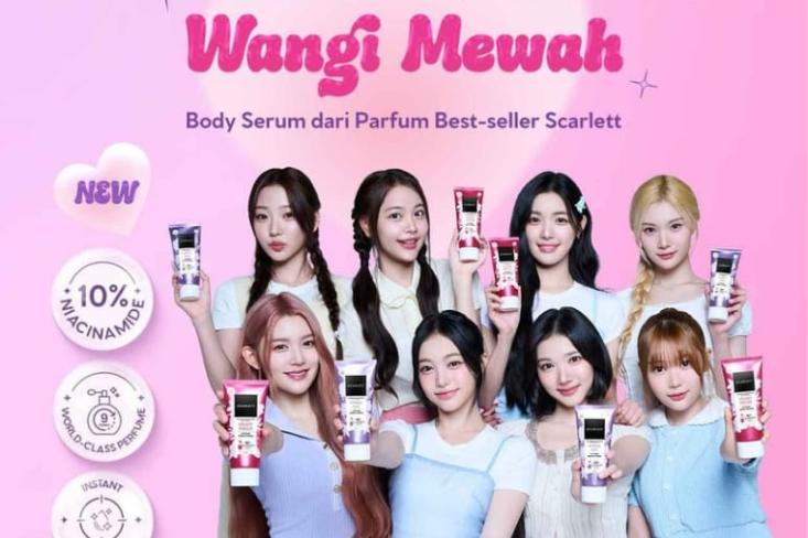 Scarlett bikin gempar! Hearts2Hearts resmi jadi duta merek, hadirkan body serum aroma baru. Foto: Ist