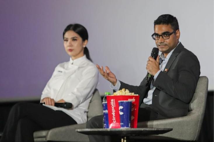 Ki-ka: Chef Devina Hermawan dan Sandeep Atal, Revenue Director Cinepolis Cinemas Indonesia. Foto: Ist