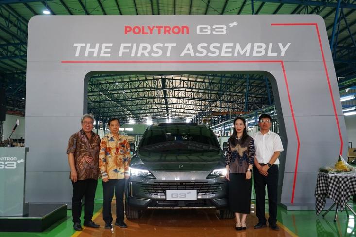 Polytron Akselerasi produksi mobil listrik Polytron G3+ dan G3 di fasilitas PT Handal Indonesia Motor Purwakarta (Foto: Ist)