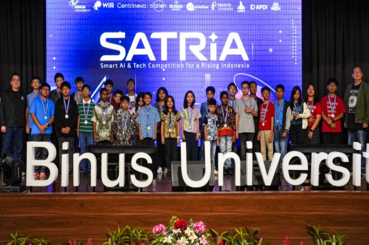 Ratusan pelajar dari seluruh Indonesia mengikuti kompetisi teknologi SATRIA 2025 yang digagas oleh BINUS, WIR Group dan Centrinova (Foto: Ist)