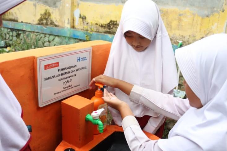 Dimulai perdana, Guardiancares dilakukan di SDN Kasin Malang, yang meliputi edukasi gaya hidup sehat kepada anak dan orang tua. Foto: Ist