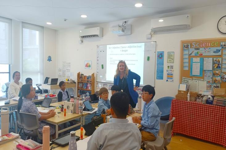 Suasana belajar salah satu kelas The Independent School of Jakarta (ISJ) yang mengumumkan pembukaan pendaftaran Beasiswa Ki Hajar Dewantara yang ditujukan bagi siswa-siswi Indonesia berpotensi  (Foto: Efa)