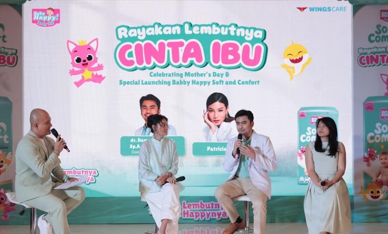 dr. Damar Prasetya Ajie Putra, Sp.A., M.Sc., M.Psi.T., menjelaskan bahwa sentuhan lembut dari Ibu dapat menstimulasi sistem sensorik bayi dalam acara bertajuk Rayakan Lembutnya Cinta Ibu di Jakarta (Foto: Ist)