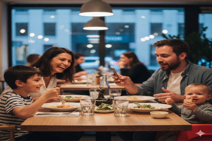 Di tempat yang ramai seperti restoran, Si Kecil biasanya akan mengalami kesulitan untuk berkonsentrasi jika dibandingkan dengan di rumah. Foto: Ist