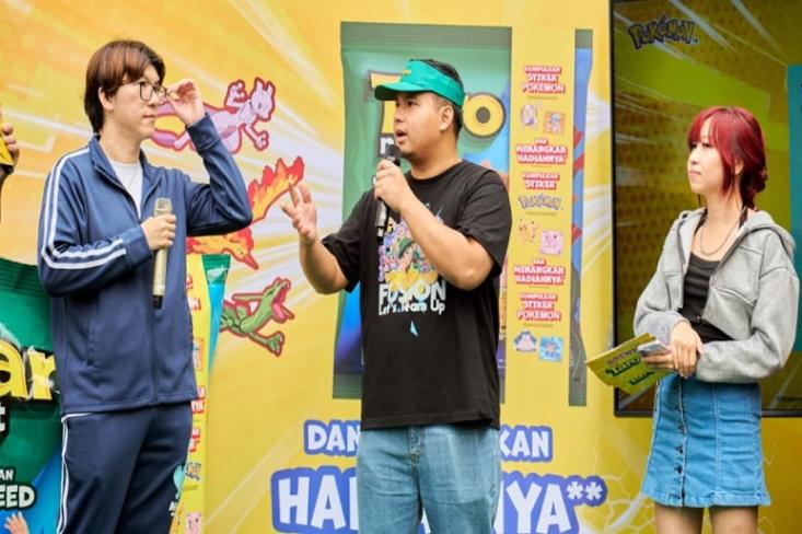 Taro berkolaborasi dengan Pokémon dalam menghadirkan 16 stiker Taro Pokémon yang dapat ditemukan secara acak di dalam kemasan bertanda khusus, kartu Pokémon edisi Taro, dan merchandise lainnya.  (Foto: Efa)