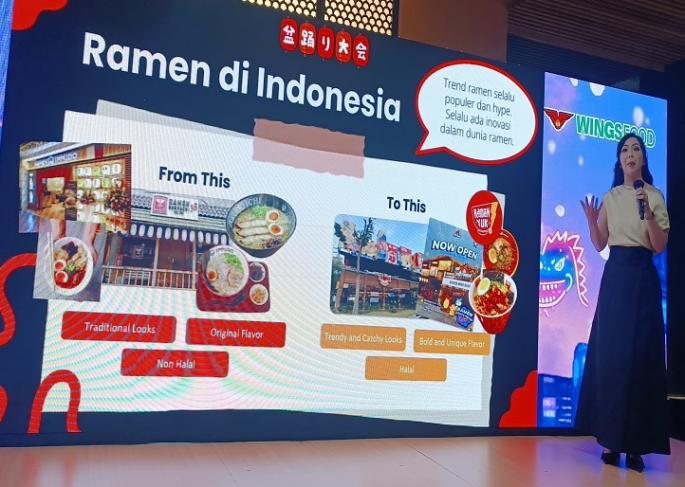 Yohana Adityarini, Brand Manager Ramen YES menjelaskan tren ramen di Indonesia dalam konferensi pers peluncuran Hakata Chicken Ramen dan  Tokyo Chicken Yakitori di Jakarta (Foto: Efa)