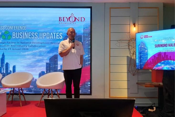 Surindro Kalbu Adi, Commercial & Logistic Director PT Cemindo Gemilang Tbk di acara Press Conference Sustainability Business Updates 2026 yang digelar Jumat, 23 Januari 2026 di Jakarta. Foto: Novi