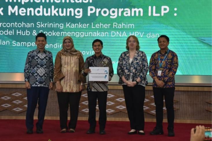 Kemenkes bersama Jhpiego Indonesia, Roche Diagnostics Indonesia, dan Bio Farma gelar Diseminasi Nasional Hasil Proyek Percontohan Skrining Kanker Leher Rahim, Selasa (27/01/2026) di kantor Kemenkes RI, Kuningan, Jakarta Selatan. Foto: Ist