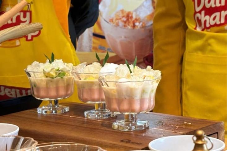 Es Teler Milky Pudding Juara salah satu takjil favorit yang selalu dicari setiap Ramadan karena rasanya yang segar, manis, dan creamy. Foto: Novi