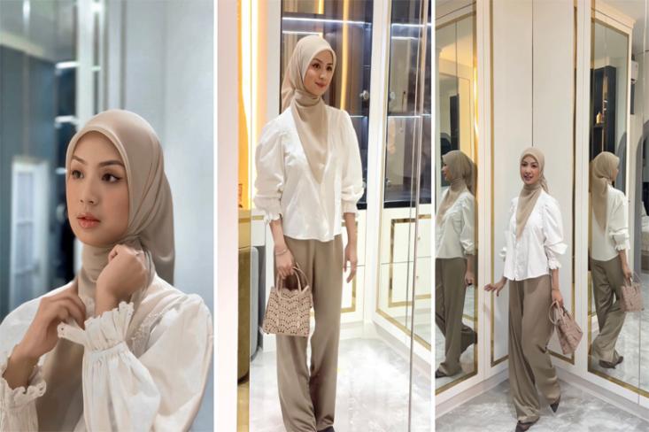 Tips OOTD Ramadan ala Nashwa Zahira, tetap cantik dari kuliah sampai bukber. Foto: Ist