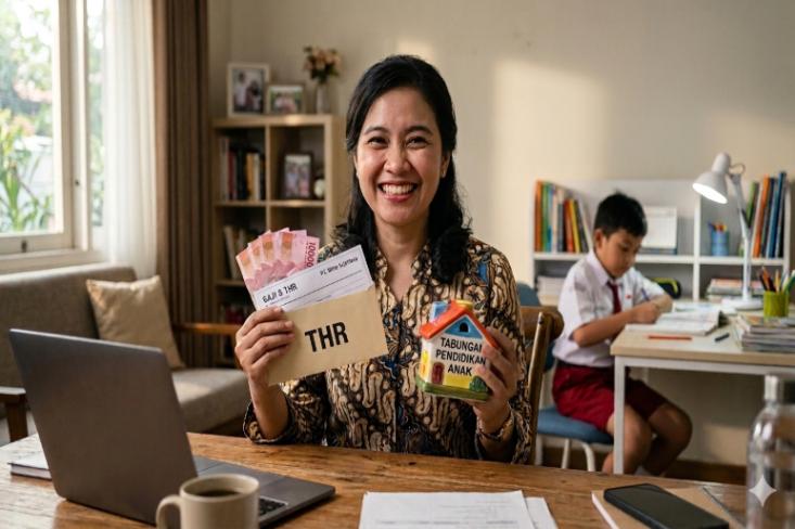 Momen THR dan bonus tahunan yang datang hampir bersamaan bisa menjadi langkah awal untuk mulai menata dana pendidikan si kecil (Foto: Ist)