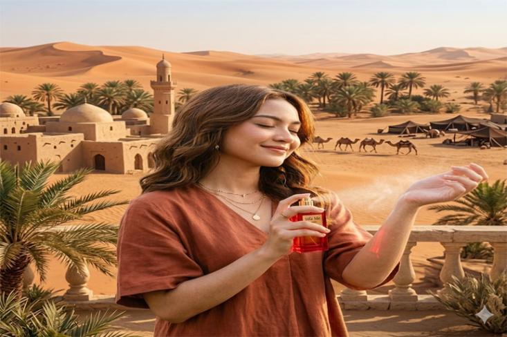 The Golden Scents: Cara Scarlett membawa tren wewangian Bold Timur Tengah ke Iklim Tropis. Foto: Generated AI