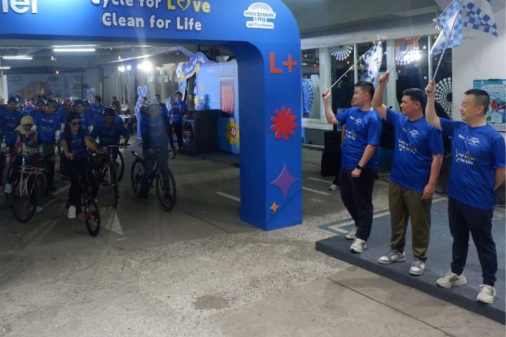 Cycle for Love, Haier dan Electronic City padukan aktivitas olahraga bersepeda, kebersamaan komunitas, dan edukasi gaya hidup praktis. Foto: Ist