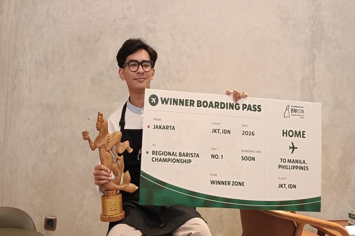 Kadek Seina Maputra dinobatkan sebagai  Juara Starbucks Barista Championship 2026,  siap mewakili Indonesia di kompetisi tingkat Asia (Foto: Efa)