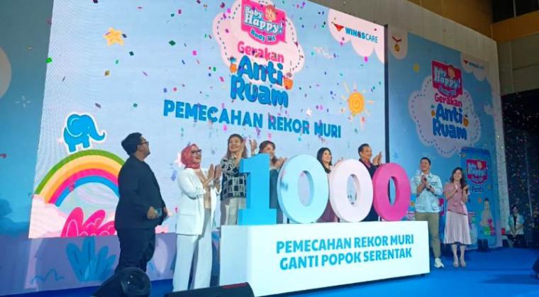 Seribu 1000 bayi ganti popok serentak gerakan anti ruam baby happy diapers