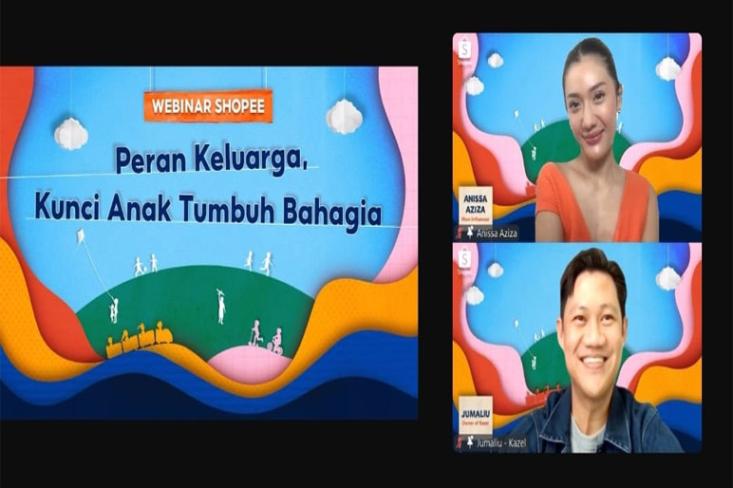 Shopee, Anissa, dan Kazel berbagi perspektif baru untuk tumbuh kembang anak. Foto: Tangkapan Layar