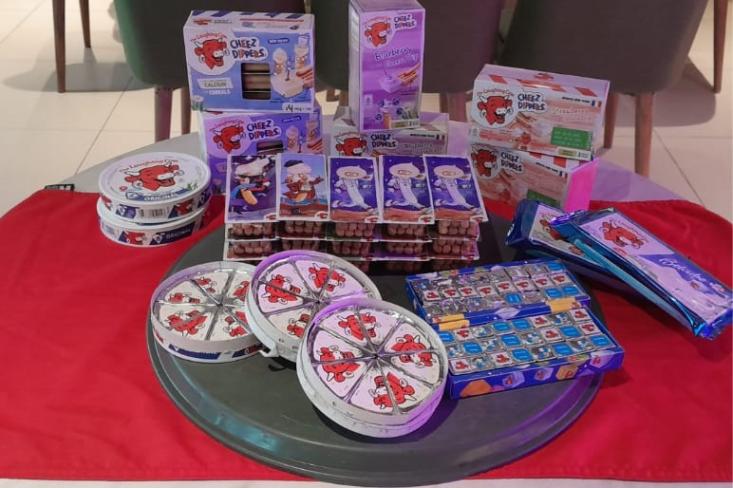 Beberapa varian produk keju The Laughing Cow. Foto: Novi