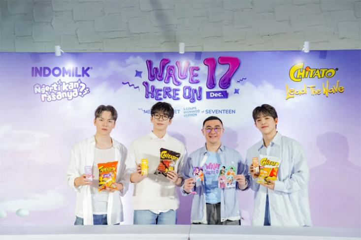 Axton Salim-Direktur Indofood bersama VERNON, WONWOO, dan S.COUPS. Foto: Ist