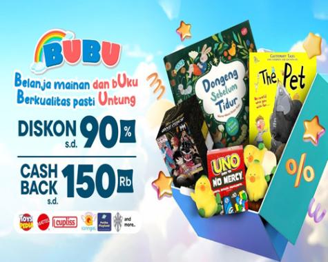 Program Belanja Mainan dan Buku Berkualitas Pasti Untung (BUBU) dari Blibli (Foto : Ist)