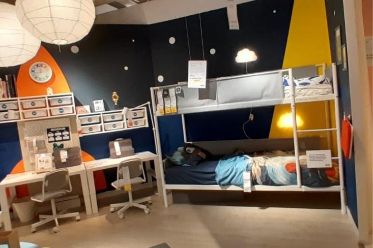 Inspirasi kamar dan ruang belajar untuk kakak adik. Foto: Novi