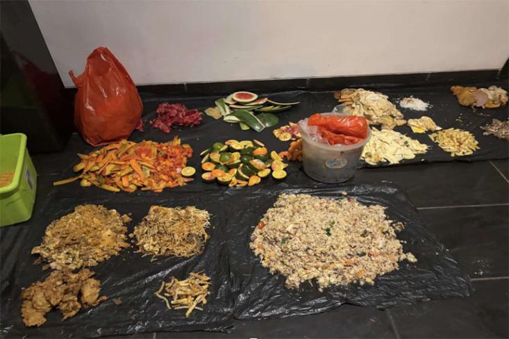 Sampah makanan dari sekolah mereka sendiri, restoran lokal, warung, dan hotel. Foto: Ist
