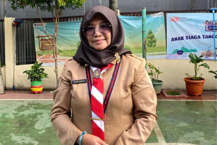Ibu Nuryamah, Kepala Sekolah SDN Pela Mampang 03 Pagi, Jakarta Selatan. Foto: Salwa