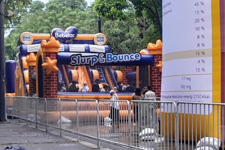 Bebelac Slurp & Bounce yang hadir di Plaza Sudirman, Pintu 6 GBK. Foto: Novi