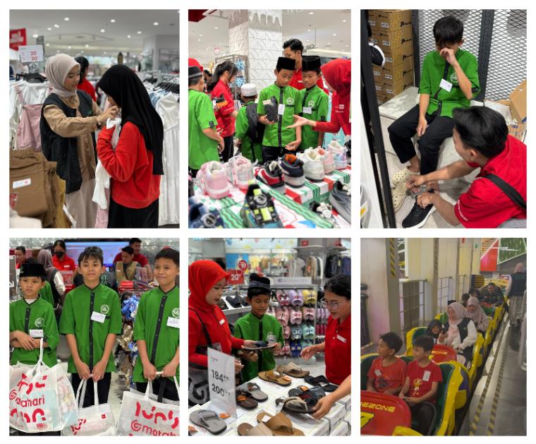 Tawa bahagia dan tangis haru mewarnai kegiatan Belanja & Bermain Bareng Adik-adik Hebat