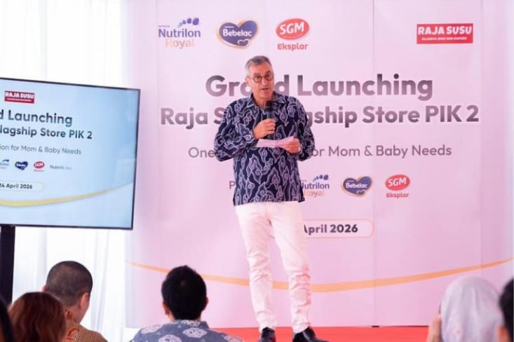Joris Bernard, CEO Danone SN Indonesia memberikan kata sambutan. Foto: Ist
