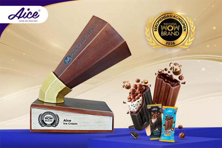 Tujuh kali berturut-turut, Aice raih WOW Brand Award. Foto: Ist