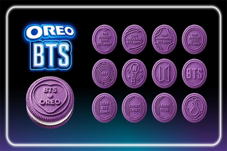 13 cetakan desain grafis OREO yang unik dari BTS. Foto: Ist