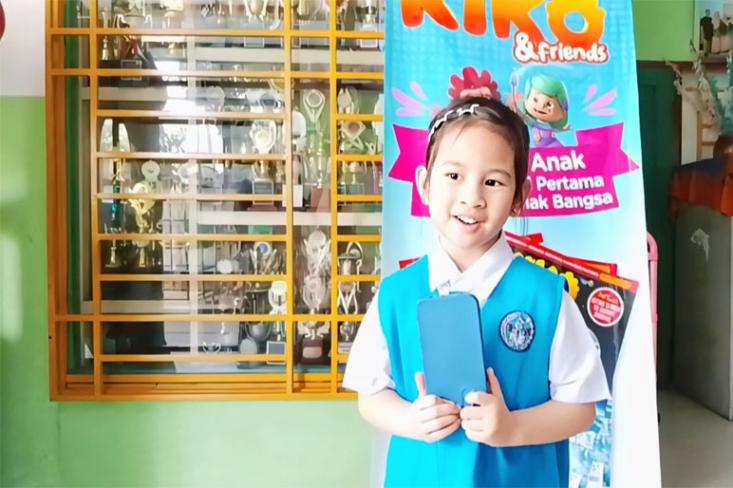 Ayda Rauufa Gewang, siswi TK Negeri Besuki, Menteng, Jakarta Pusat. Foto: Novi